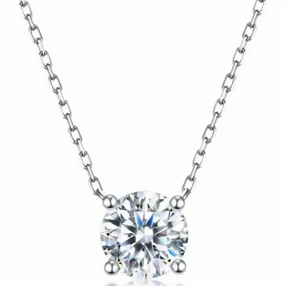 GRA 3ct Moissanite Diamond Necklace | 18K Gold-Plated over .925 Silver